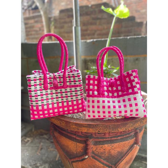 Tas Anyam Mini Handmade Anyaman Jali Mini / Tas Sovenir Anyaman Pretty
