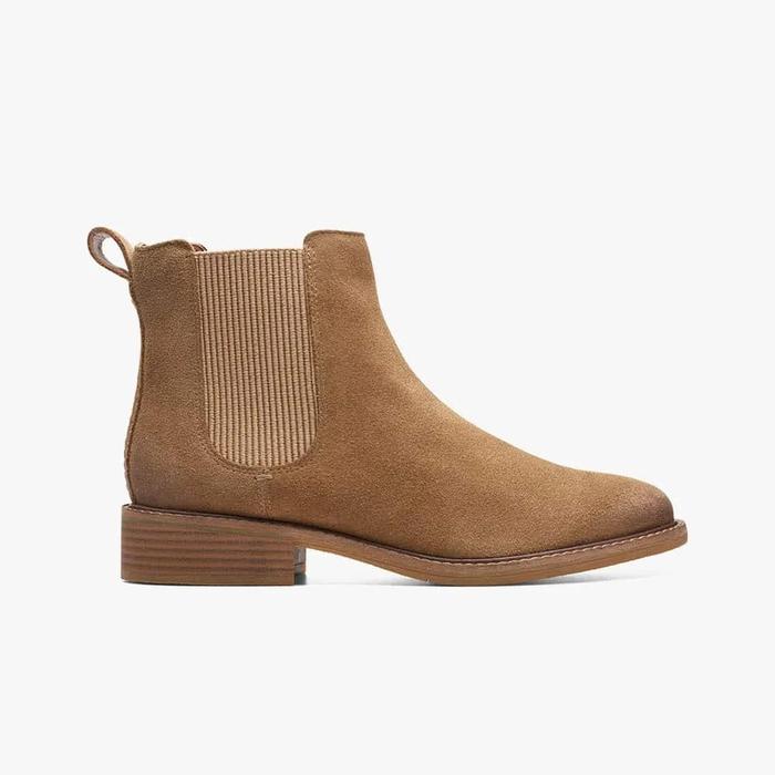 CLARKS Cologne Arlo2 (Original) Boots Wanita Dark Sand Suede