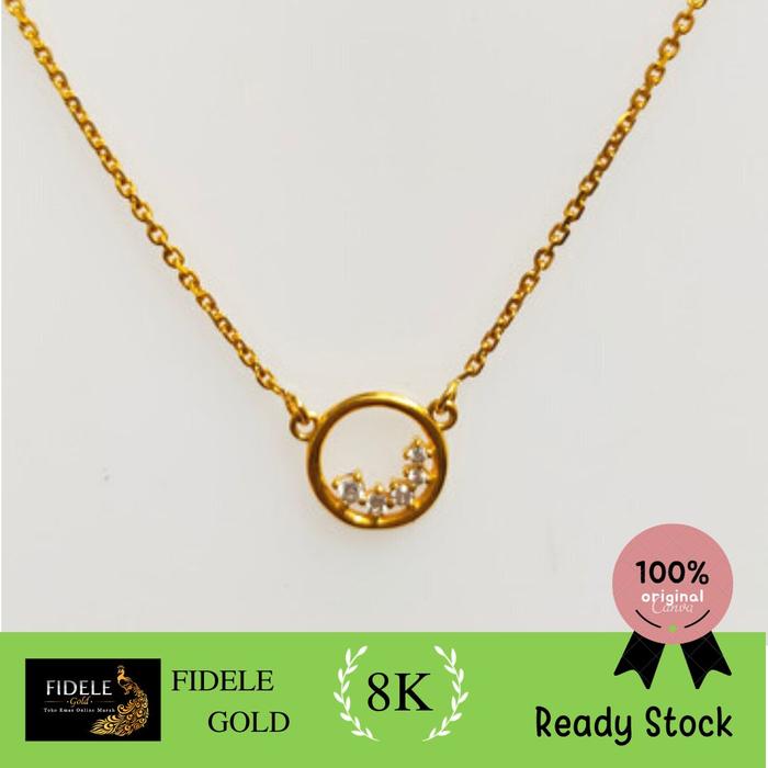 kalung permata emas asli kadar muda 375