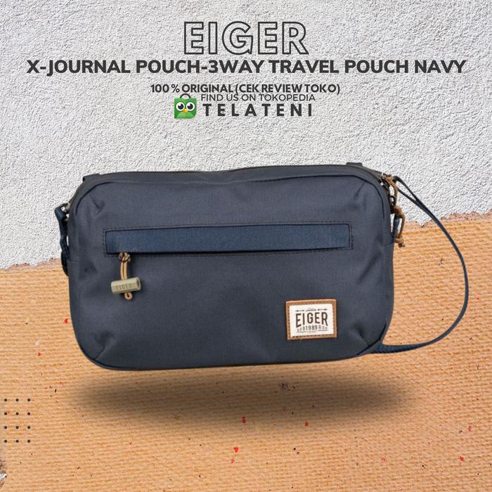EIGER X-JOURNAL POUCH 3 WAY NAVY WAIST BAG TAS SLEMPANG ORIGINAL