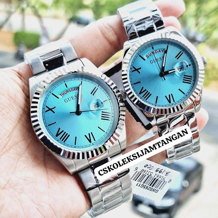 JAM TANGAN COUPLE GUESS GW0308L4 & GW0265G11 ORIGINAL GARANSI RESMI