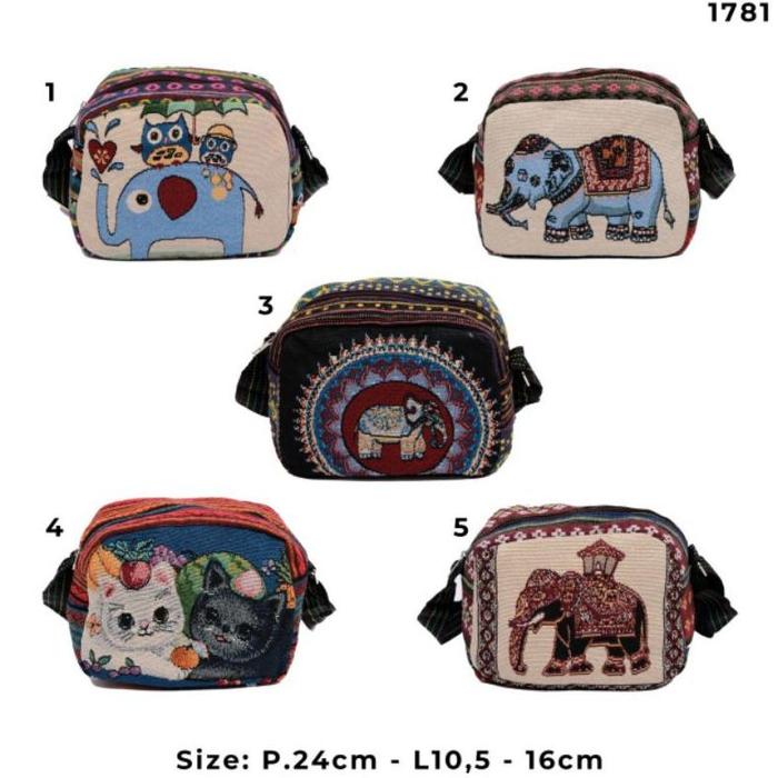 Tas selempang etnik / tas Thailand / tas bangkok /tas Thailand / tas