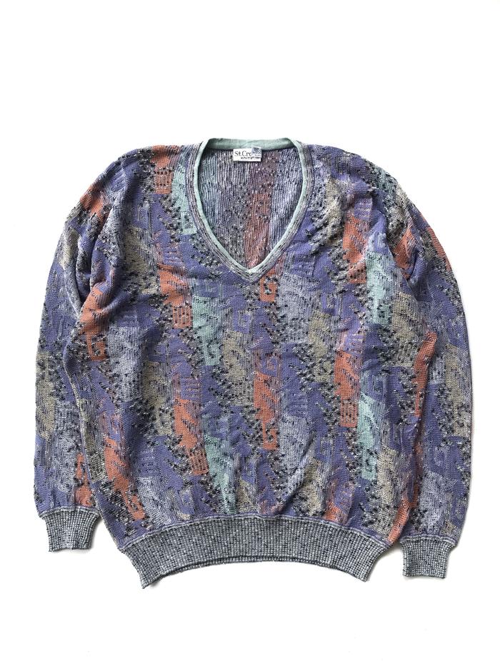 St.croix Pattern knitwear/Sweater Vintage (KN-766) XL