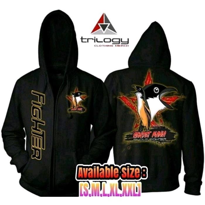 JAKET ZIPPER SLETING KICAU MANIA SINGLE FIGHTER CENDET MANIA (S-XXL)