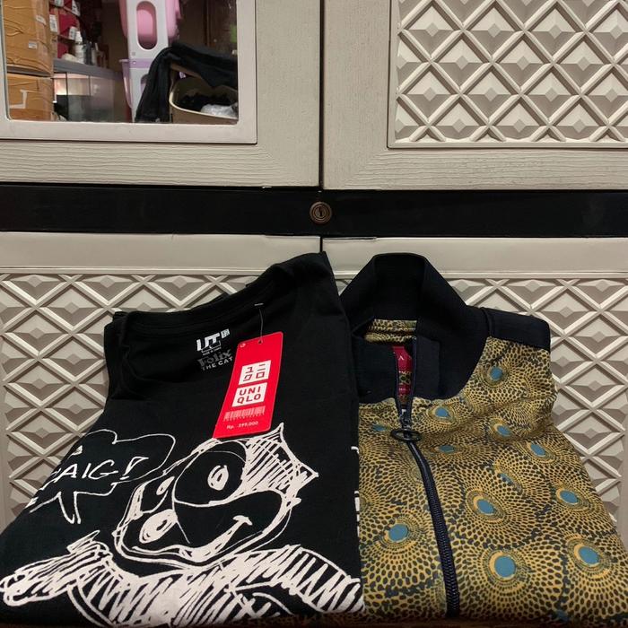 ORIGINAL JACKET TRACKTOP ZARA ZIPPER TRIBAL UNIQLO TSHIRT X FELIX THE CAT SLEEVE 3/4 STRETCH