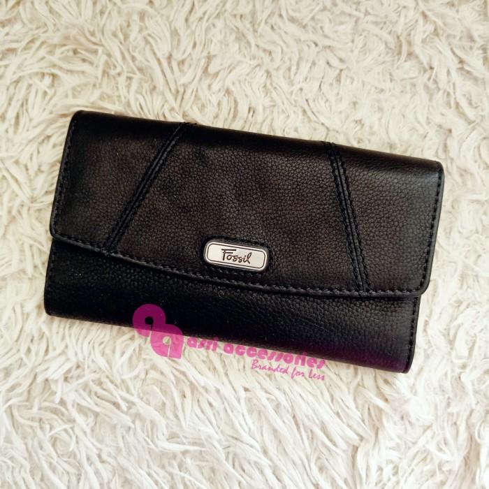 NWT Fossil Glove Clutch Long Wallet Black Vintage