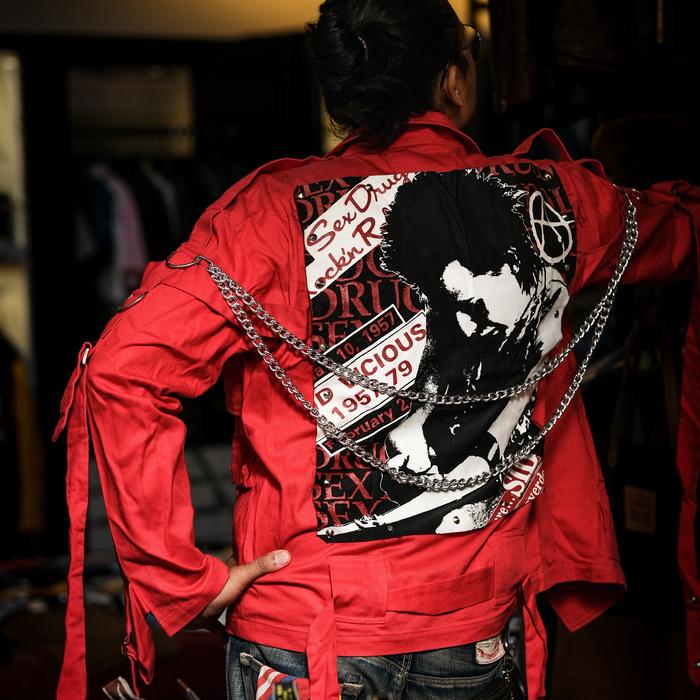 Jaket Vtg 90s Richards Sid Vicios Bondage and Chain Made in Japan