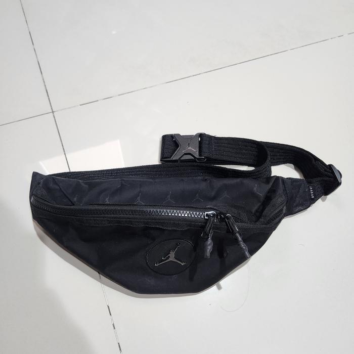 sling bag air jordan monogram black unisex tas pinggang slempang ori