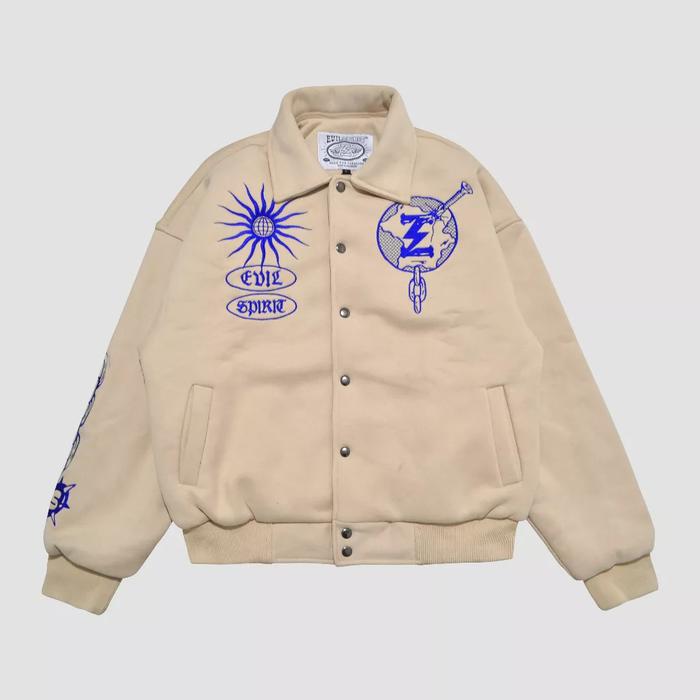 EVILSPIRIT - Varsity Jacket Hazel Cream Unisex - Jacket Varsity