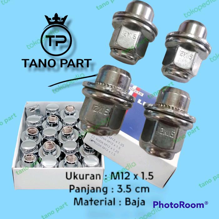 Mur Roda Racing Lug Nut Mobil Toyota Yaris Isi 20 Pcs Bahan Baja