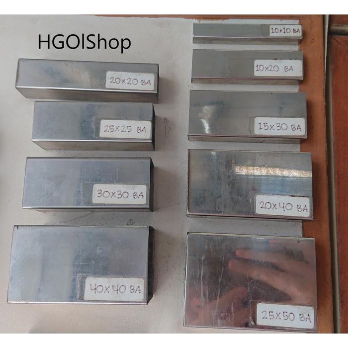 LENGKAP!!!!!!! HOLLOW STAINLESS 40 X 40 (KILAP/BA)