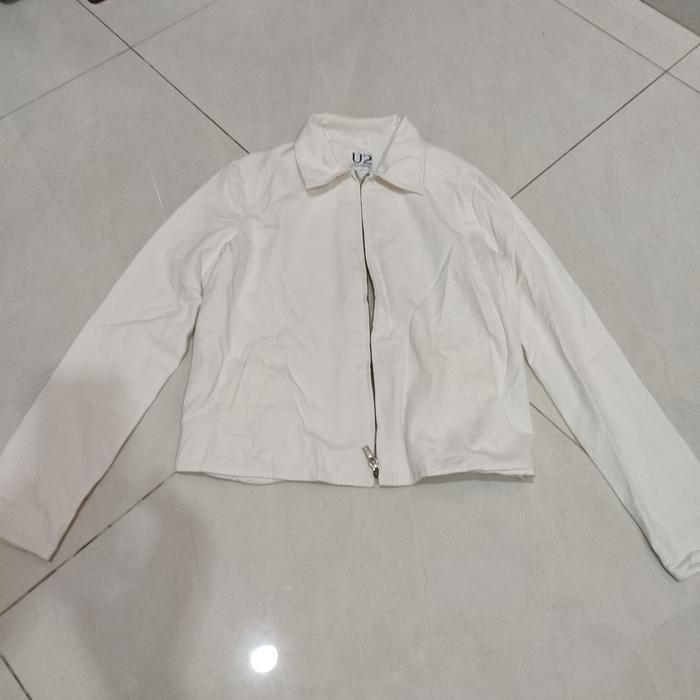 Jaket putih anak unisex U2 Clothing