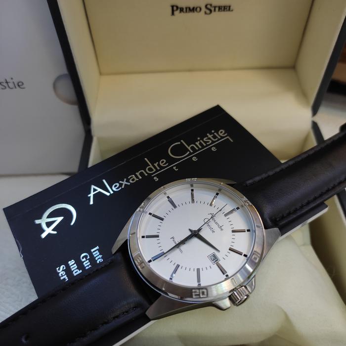 Jam PRIA ORIGINAL Alexandre Christie Ac 1011 MD Leather Solid