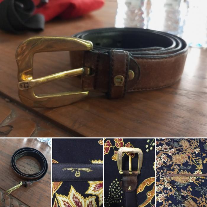 Sabuk kulit wanita original Eitinne Aigner preloved
