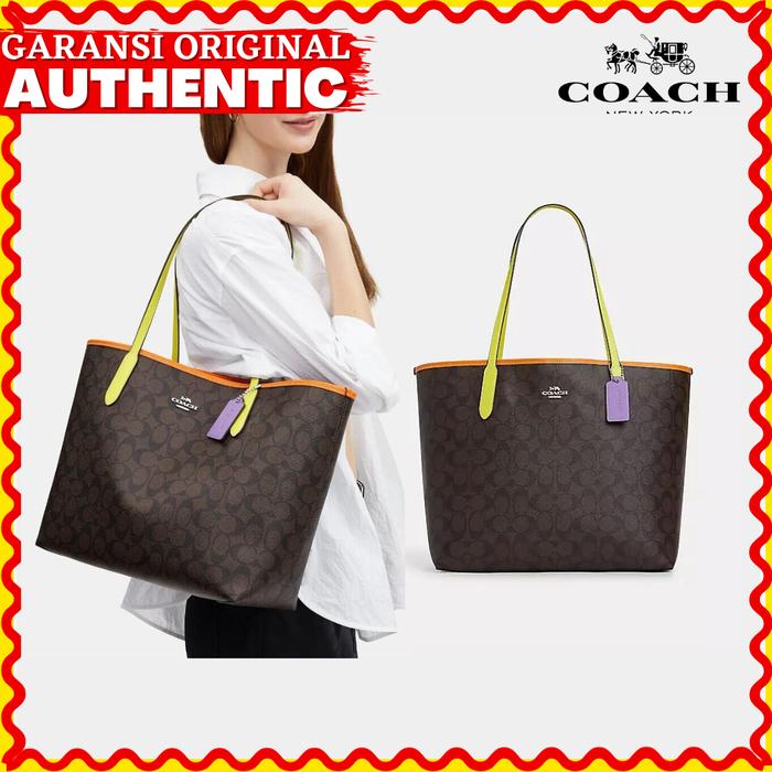 Tas Tote Bag Coach City Colorblock Wanita Branded Original Import