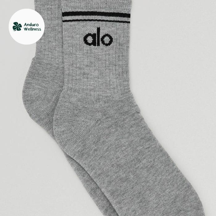 ALO YOGA Unisex Half Crew Sock Classic Lembut ORIGINAL
