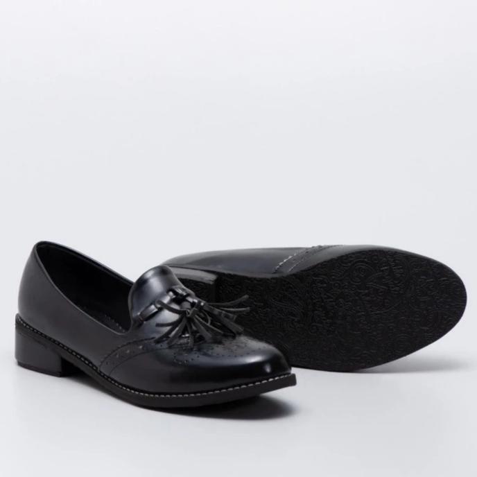 ERA Ziera BIGSIZE 40.45 Sepatu Moccasin Jumbo Hitam Pantofel PNS Guru