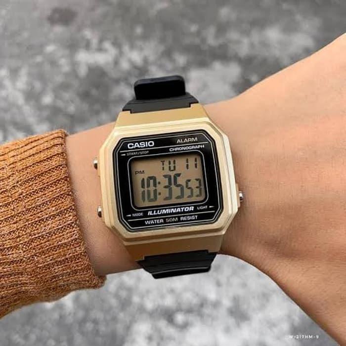 CASIO ORIGINAL JAM TANGAN PRIA WANITA W 217HM 9A W-217HM-9A W 217HM