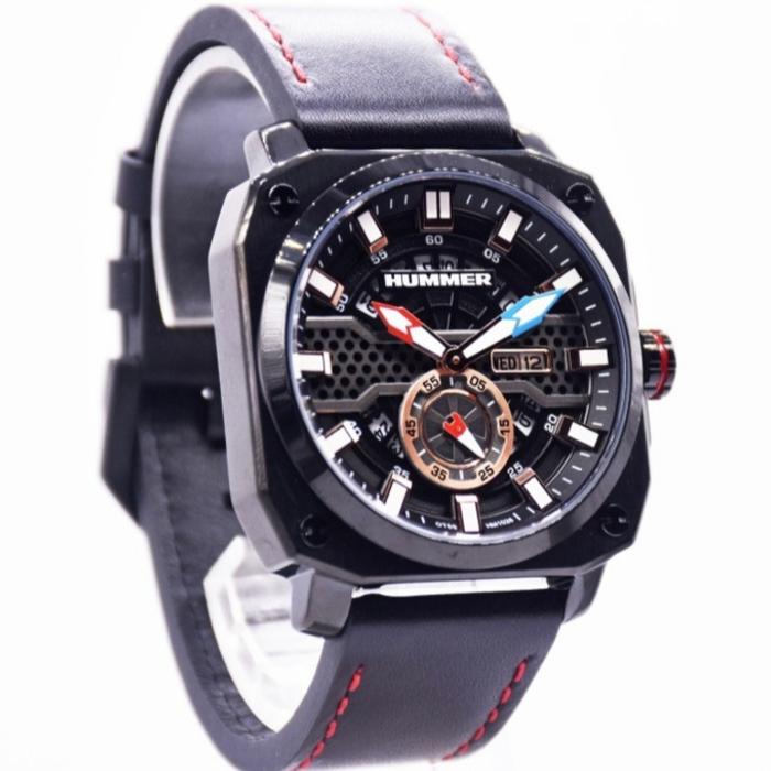 HUMMER HM1026-1732 Jam Tangan Analog Pria Tali Kulit Original Garansi