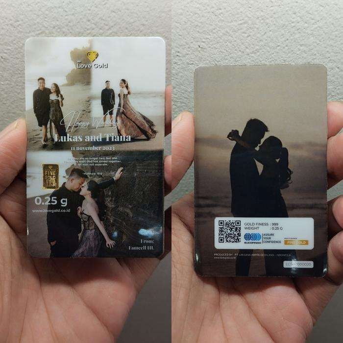 CUSTOM LOVE GOLD Love Gold Emas Mini 24karat sesuai keinginan kamu