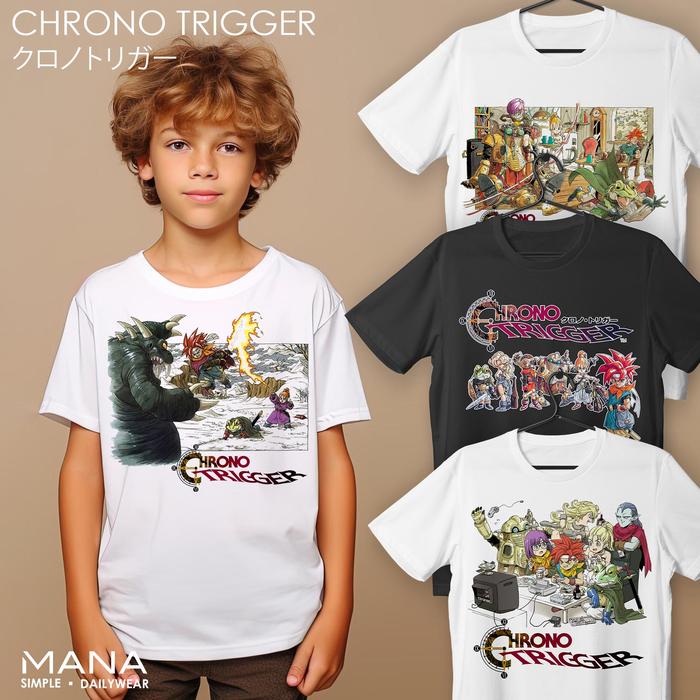 baju Kaos t shirt game retro anime Chrono Trigger keren anak laki laki- kaos game retro anime Chrono
