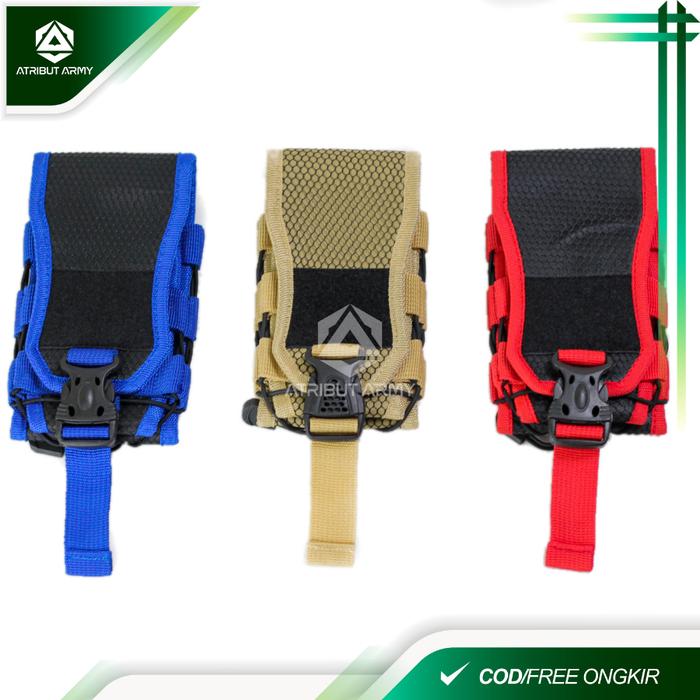 Tempat Hp Pinggang Kanvas Dobel slot 6,8 Inch Tas Dompet Satung Hp