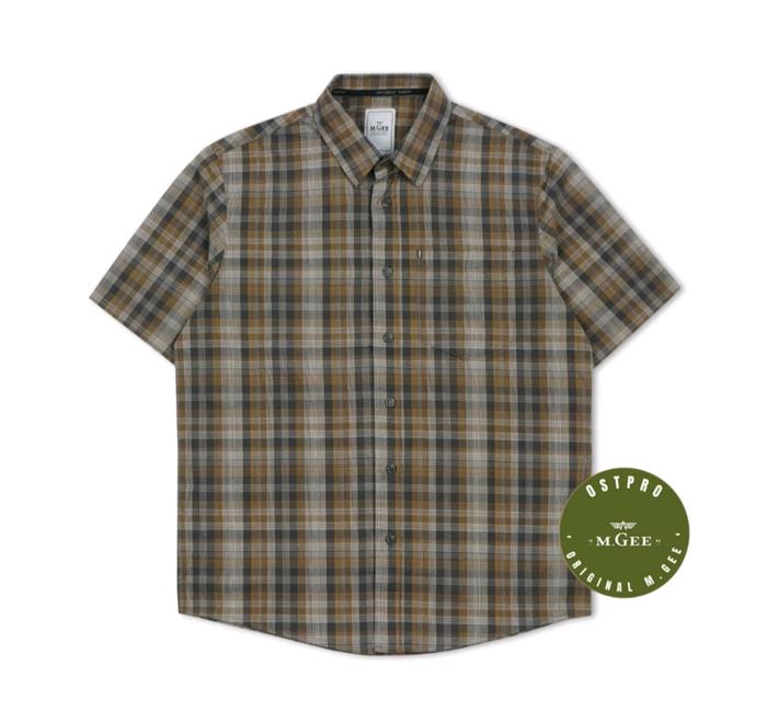 Kemeja MGEE Original - Kemeja Kasual Lengan Pendek Original MGEE Grey