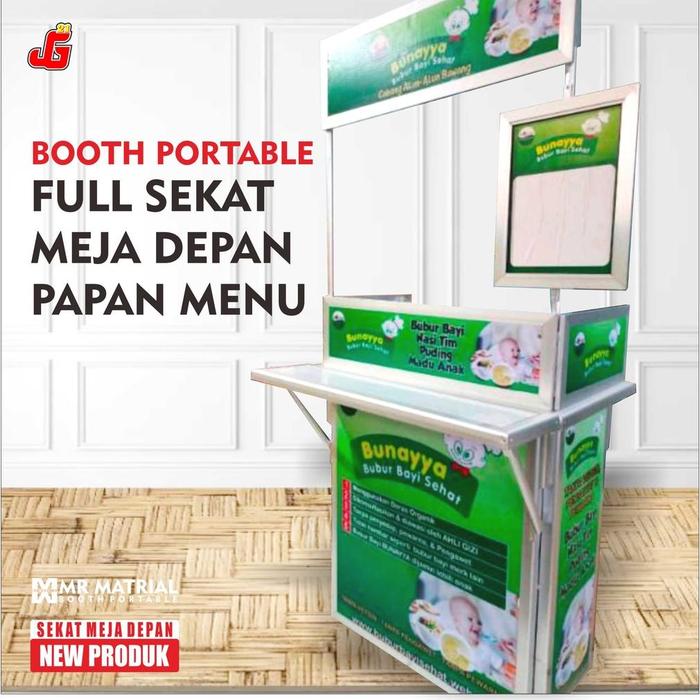 Booth Portable Sekat Meja Depan Gerobak Lipat Meja Jualan