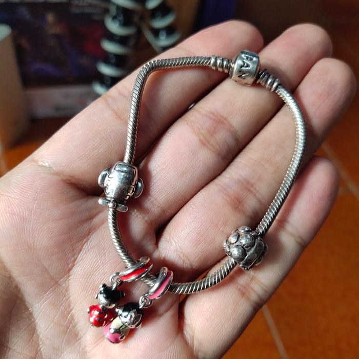 Gelang pandora Ale original 4charm 19cm