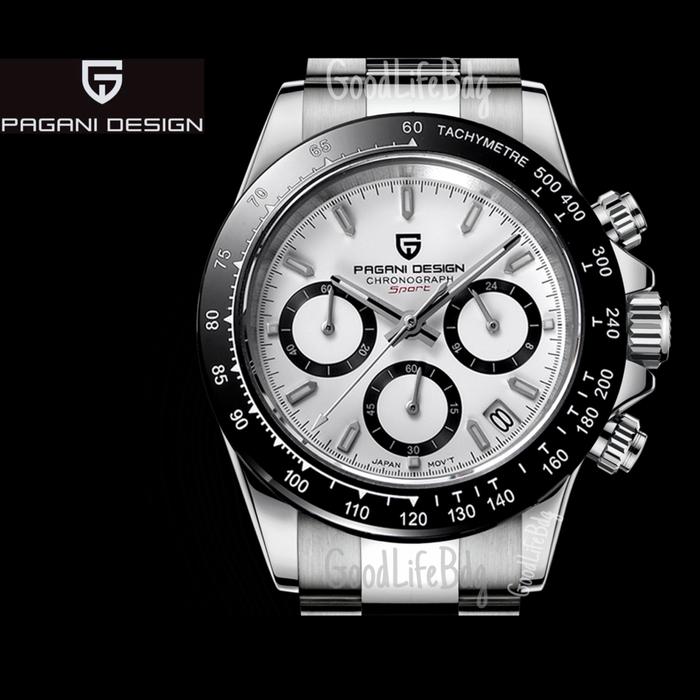 Pagani Design Daytona - Jam Homage Ceramic Sapphire Japan VK63 Panda