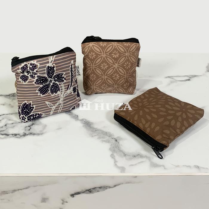 Dompet Koin Hls ukuran 10x10 cm Pouch tempat uang koin - Batik HUZA