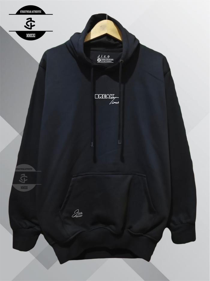Sweater Hoodie pria wanita Distro Bandung Brand Jico List Break Time
