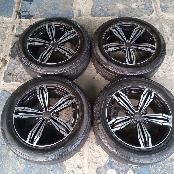 pelek seken hsr merkin ring 17 lubang 5x114 plus ban seken 225 55 r17