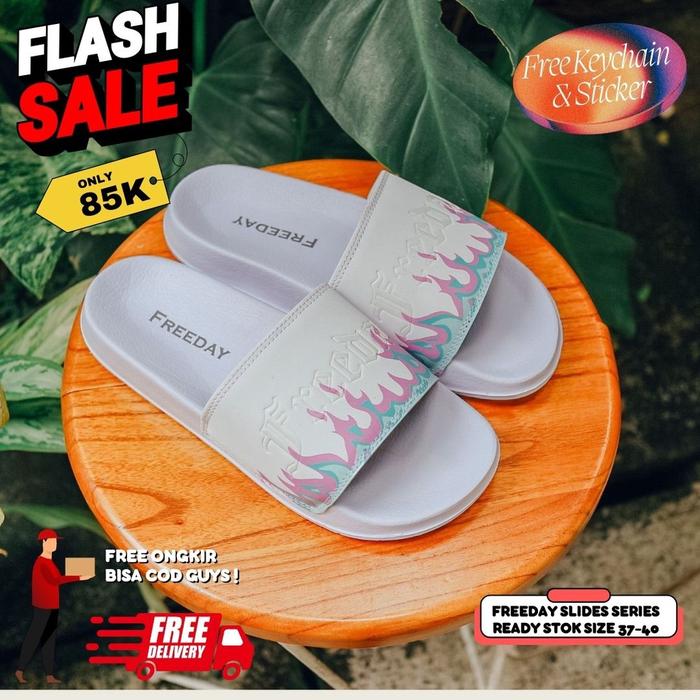 FREEDAY SLIDES WHITE FLAME TOSCA