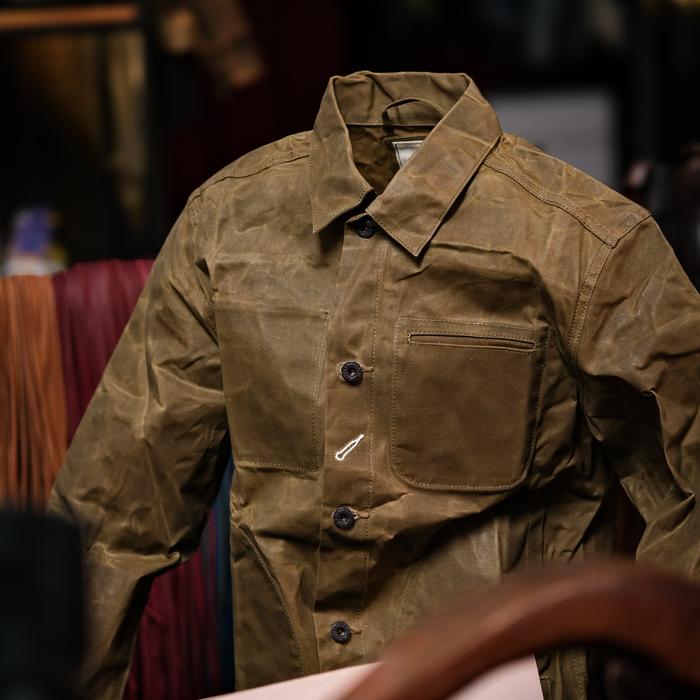 Jaket Canvas Tan Vintage Waterproof not iron heart momotaro Pria
