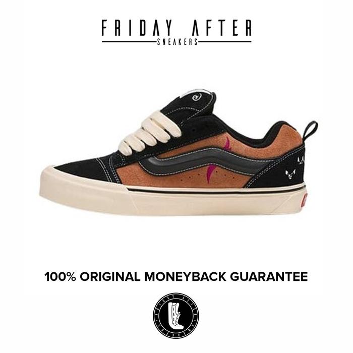 Sepatu Sneakers Vans Knu Skool x Disney Scar Black Brown Original