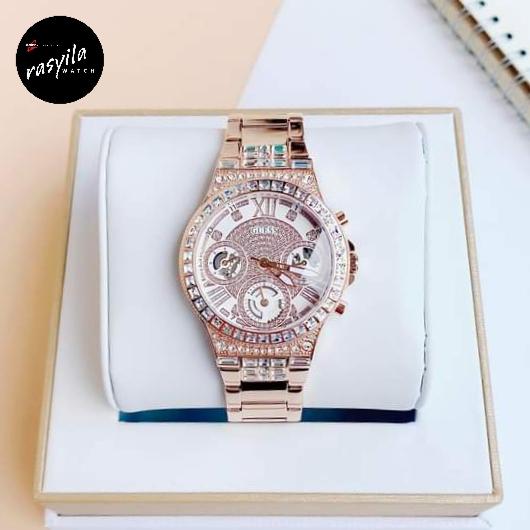 Jam Tangan Wanita Guess GW0320L3 Moonlight Rosegold Stainless Strap
