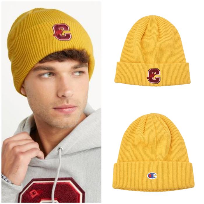 Kupluk Champion Chunky Beanie Unisex Gold Original 100% - Hat Cap Cham
