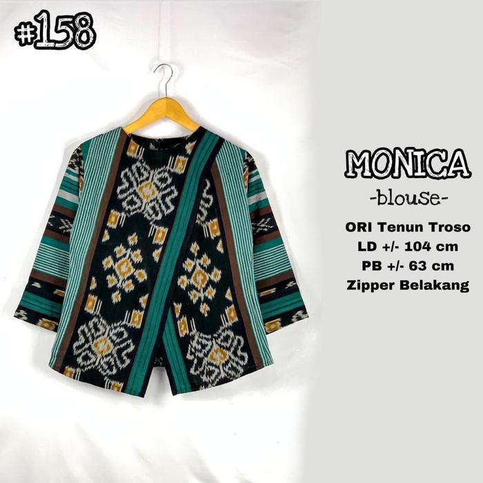 Baju Batik Wanita Blouse Modern Tenun Mnc 158 -Sm