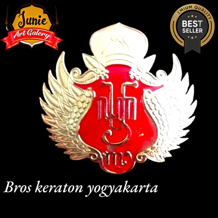 BROS BESKAP KERATON YOGYAKARTA JOGJA SEPUH EMAS KOMBINASI MERAH 5 CM