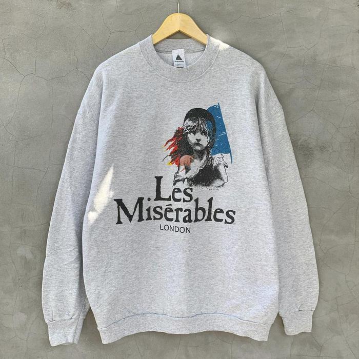 VINTAGE CREWNECK LES MISERABLES - Grey 1986