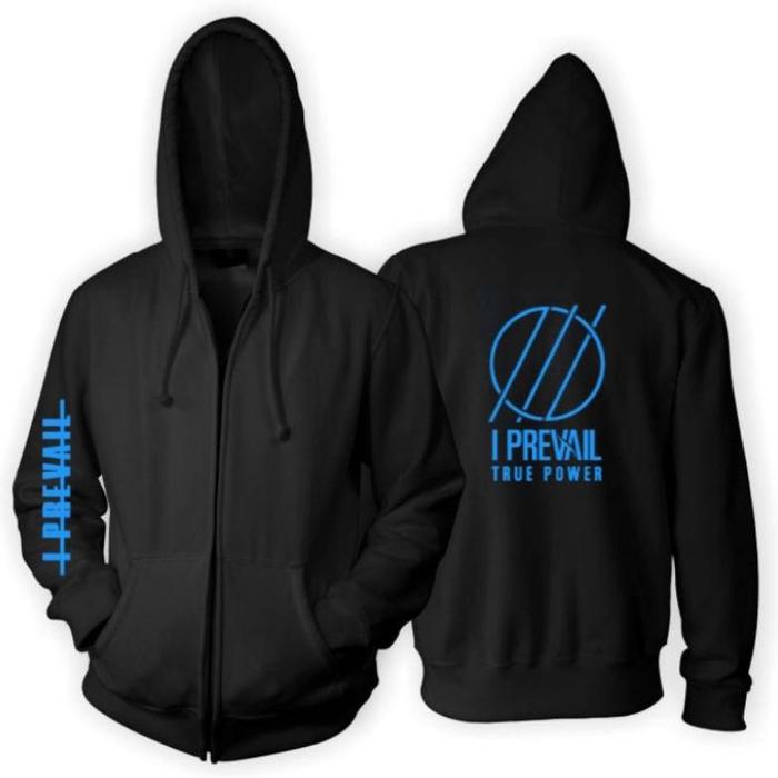 Jaket Hoodie Zipper Band I Prevail True Power Pria Wanita Custom
