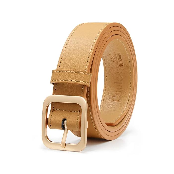 Cnoles Ladies Leather Brand Belt Designer's High Quality Belt Fashion