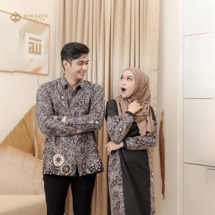 Woubatik Premium - Gamis Batik Couple Syari Ria Ricis Dan Teuku Ryan