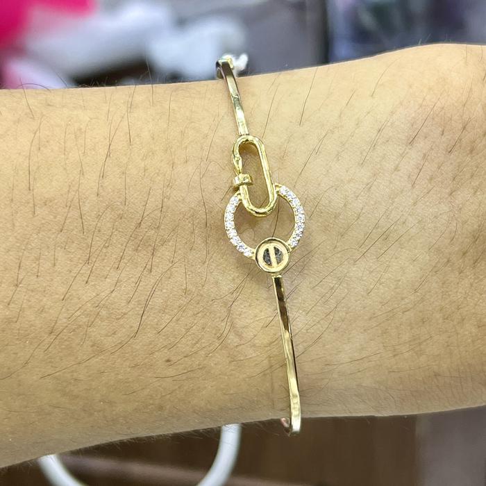 Gelang keroncong emas permata