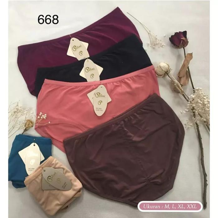 CD Polini 668 Celana Dalam Wanita Polini Kerut Belakang Anti Slip