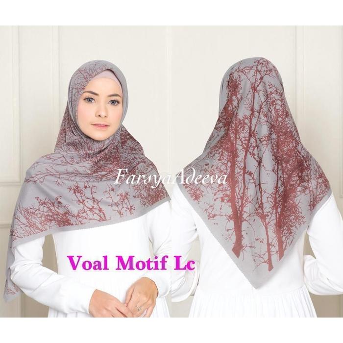 (A) Jilbab segi empat VOAL PREMIUM LC || Farsya Adeeva || Laser Cut