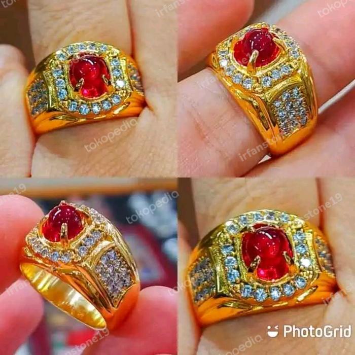 NEW PRODUK CINCIN BATU MUSTIKA LIPAN MERAH ASLI NATURAL