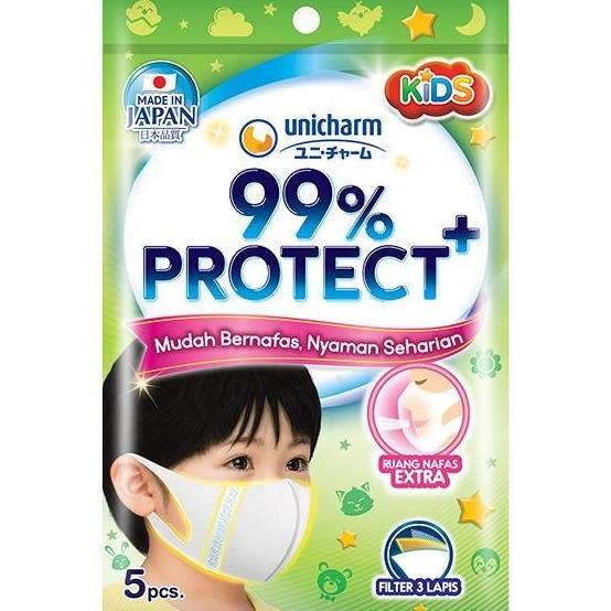 Unicharm 99% Protect Kids Masker Isi 5 Pcs