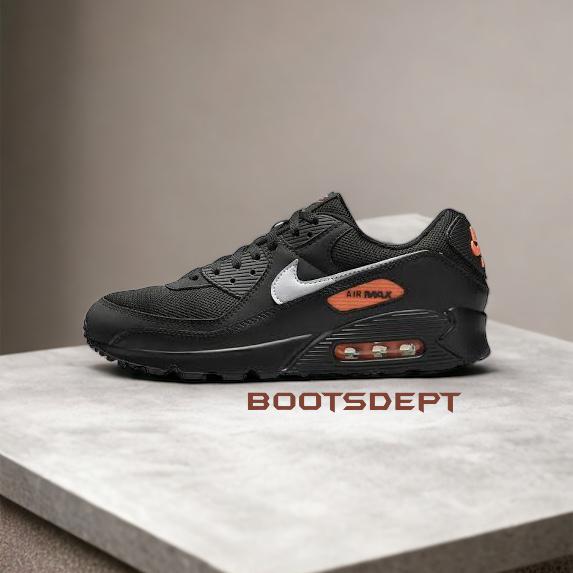 Air Max 90 Black Silver Orange (100% Authentic)